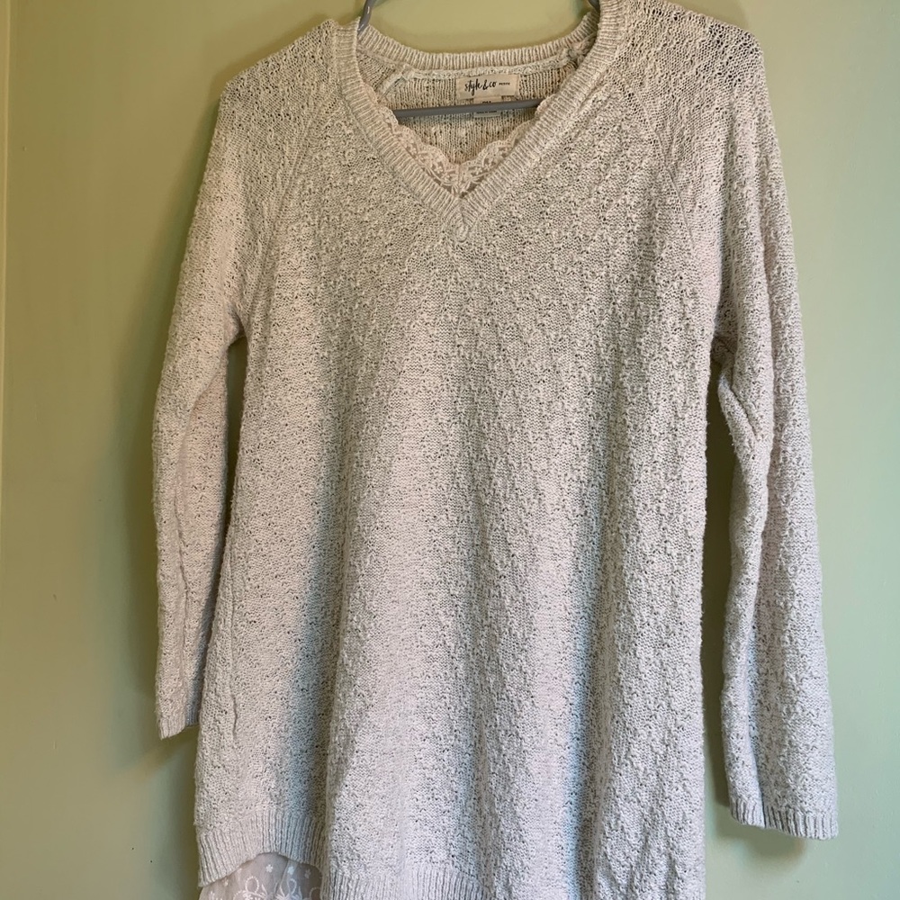 Style & Co white sweater